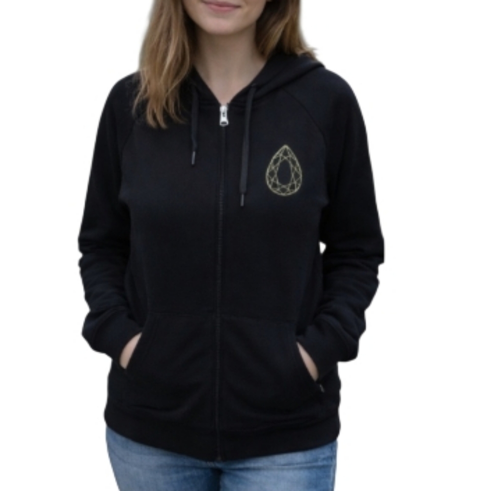 Diamond Supply Co Women's‎ Tear drop Zip-Up Hooded